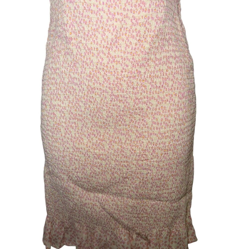 Area Stars Amalia Pink Floral Smocked Mini Dress Size Large - Picture 4 of 7
